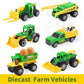 Oriate Toy Barn House with Tractor & Animal Farm, 1 64 Diecast Tractors Toys for Kids 3-5 4-6, Big Red Farm Barn Toys Playset fo