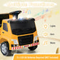 Olakids Ride On Car, 6V Recycling Garbage Truck Electric Vehicle With Music, Horn, Warning Lights, Recycling Accessories Included, Toddlers Battery Powered Trash Toy For Boys Girls (Yellow)