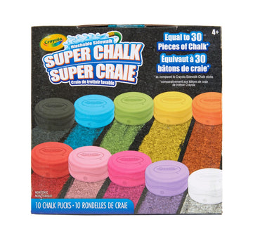 Crayola Washable Sidewalk Chalk For Kids, Long Lasting Super Chalk Set, Outdoor Chalk, 10 Assorted Colors