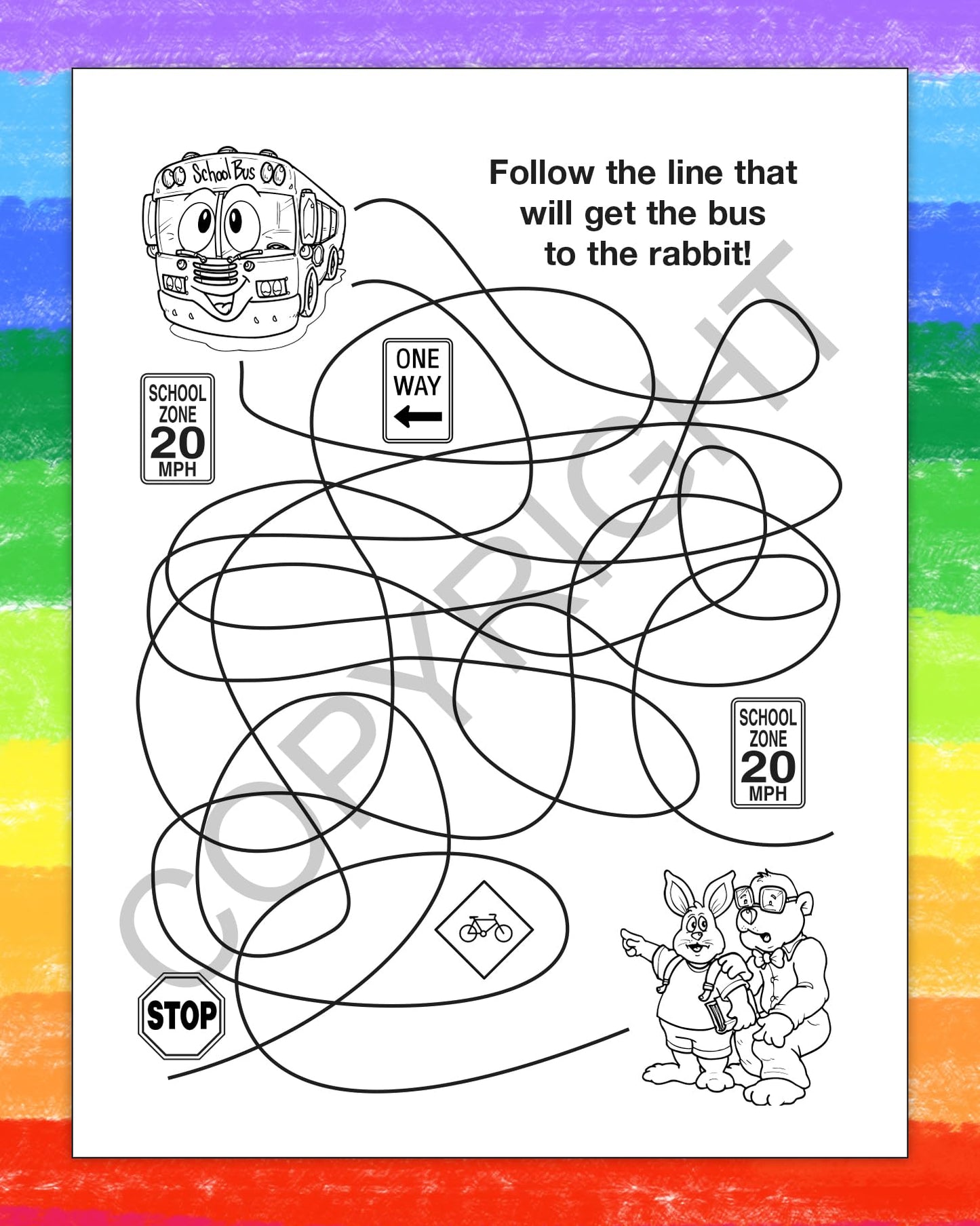 ZOCO - School Bus Safety & Rules - Custom Coloring & Activity Books (250 Bulk Pack, Without Crayons) - Bus Driver Gift & Handout