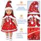 Ebuddy Doll Clothes And Accessories 5Pc Christmas Clothes Dress With 1 Pair Shoes For 18 Inch Girl Doll,Most 18 Inch Dolls