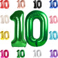 10 Balloon Number, Green Number 10Th Birthday Balloons 40 Inch, 10 Years Old Green Birthday Decorations For Boys Girls, 10Th Ann