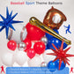 Baseball Balloon Garland Arch Kit 150Pcs Red Blue White Silver And Starburst Baseball Bat Glove Balloons Fot Sport Theme Party R