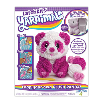 Playmonster Yarnimals — Panda — Loop Your Own Panda — Craft Kit — Make Your Own Animal Toy — Ages 8+