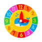 Atorse Sensory Board Toy Parts Early Education Toys For Cognition Games Unisex Clock Yellow