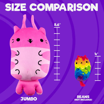 Cats Vs Pickles - Jumbo - Gumbo - 8' Super Soft And Squishy Bean-Filled Weighted Stuffed Animals - Great For Kids, Boys, & Girls - Collect As Desk Pets, Fidget Toys, Or Sensory Toys. (V1067)