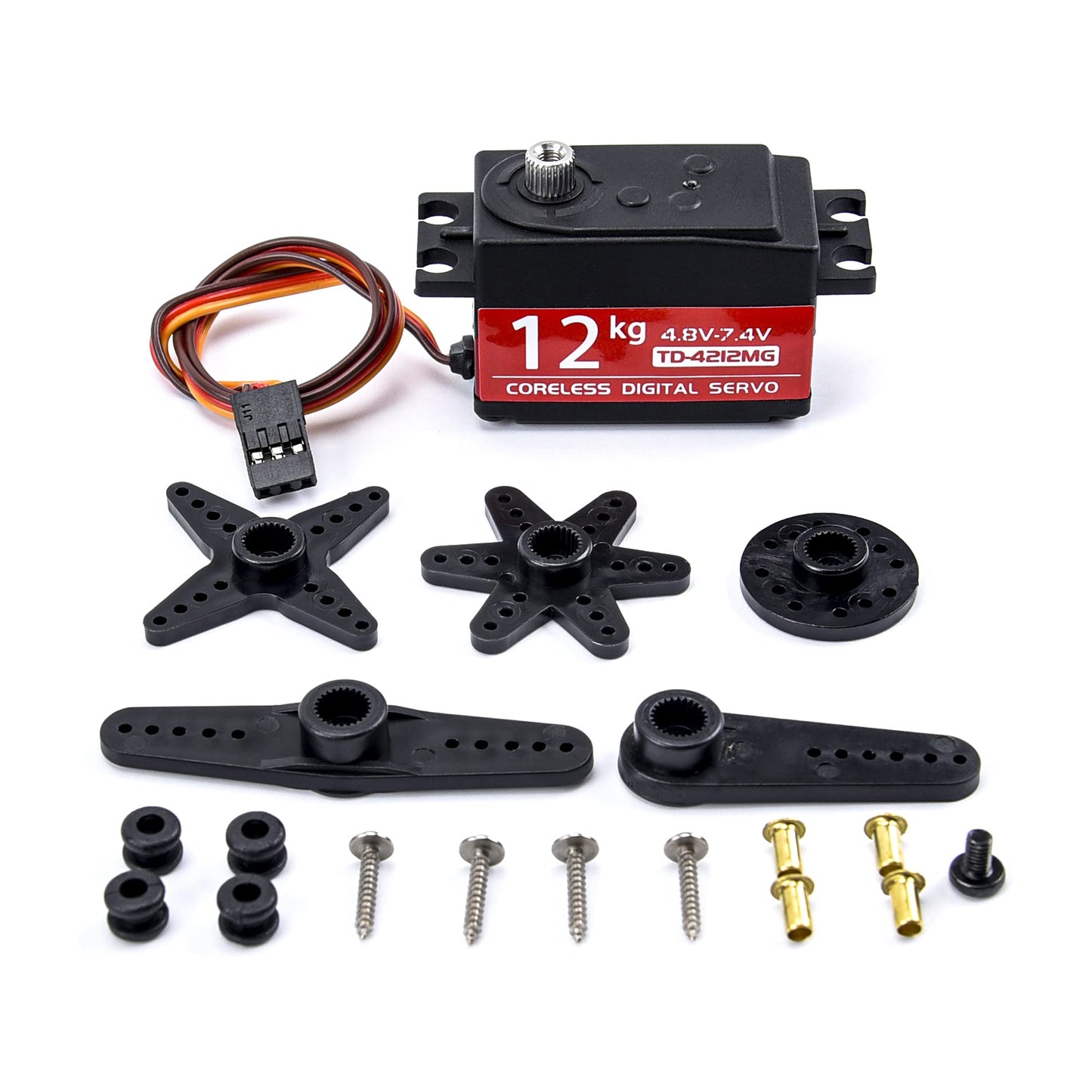 Readytosky Waterproof 12kg Servo 180 Dgree Metal Gear High Speed Digital Servo Motor for Helicopter Tail Robot Car Drone Boat