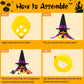 Wonuu Halloween Rubber Duck Witch Duck Car Decorations Halloween Accessories Witch Hat Pumpkin Skull And Cloak, Long Black Skirt