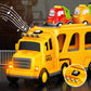 Beby Buty Boy Toddler Trucks Toys for Boys Kids, 16.9-in Longer Transport Construction Truck with 6 Cars, Car Truck Toys with Li