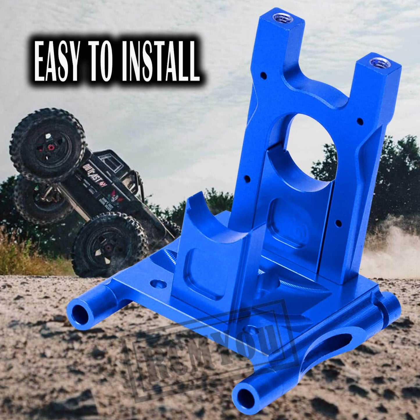 RCMYou Aluminum Center Diff Mount & Differential Cover Mount Upgrades Part for ARRMA 1/8 Typhon/Kraton/Outcast/Notorious/Talion