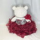 Kinnex Collections Since 1997 20'' Quince Anos Quinceanera Last Doll Teddy Bear With Dress (Centerpiece) ~ Arc16831-7R (Burgundy