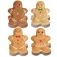 OuMuaMua 100Pcs Christmas Gingerbread Paper Plates, Gingerbread Man Shape Disposable Paper Plates Decorative Tableware Xmas Dess
