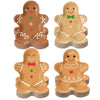 OuMuaMua 100Pcs Christmas Gingerbread Paper Plates, Gingerbread Man Shape Disposable Paper Plates Decorative Tableware Xmas Dess