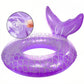 Inflatable Mermaid Pool Floats For Kids,Purple Mermaid Swimming Ring Tubes Children Pool Float For Outdoor Beach Swimming Pool P