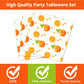 Gisgfim 96 Pcs Little Cutie Plates And Napkins Party Supplies Fruit Orange Tableware Set Summer Fruit Party Decorations Favors F