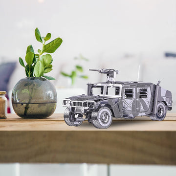Piececool 3D Metal Puzzle Car Model Kits, American Hummer H1 Military Vehicle Models Kit, Brain Teaser Diy Metal Model Building Kits For Adults Teens Stress Relief, Best Gifts For Dad, 78Pcs