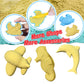 ESSENSON Play Construction Sand Kit - 3lbs Sand with 2 Colors, 6 Mini Construction Trucks, Construction Toys and Signs, Animal M