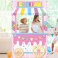 Ice Cream Shoppe Photo Prop Backdrop For Girl'S Ice Cream Birthday Party Decorations Fabric Sweet Ice Cream Backdrop Background Banner Birthday Party Supplies Ice Cream Party Favors 62.9 X 39.3 Inch