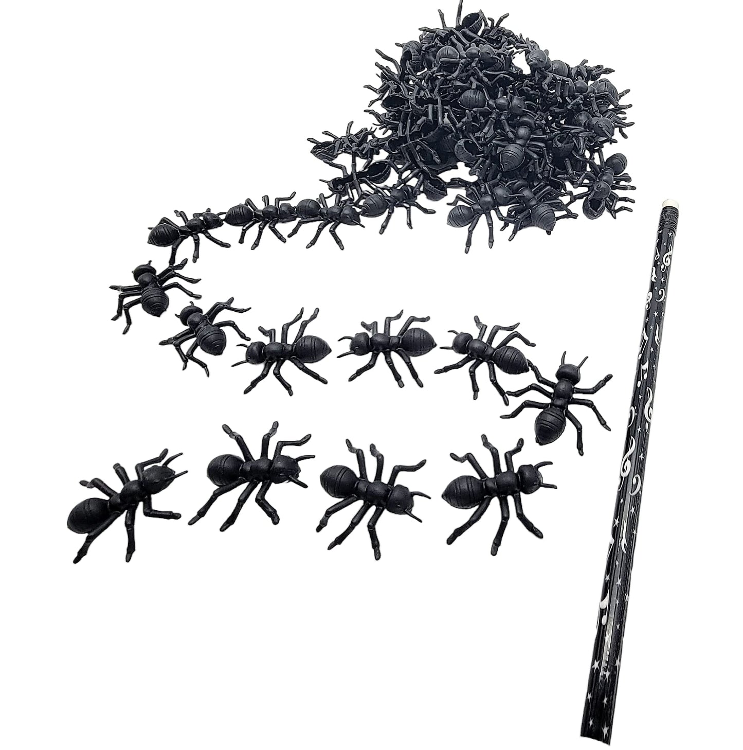 Large 1.5'' Black Carpenter Ant Toys (144 Pack) Plastic. Realistic Looking Ants. Prank, Props, Cake, Cupcake Decor And More! (14