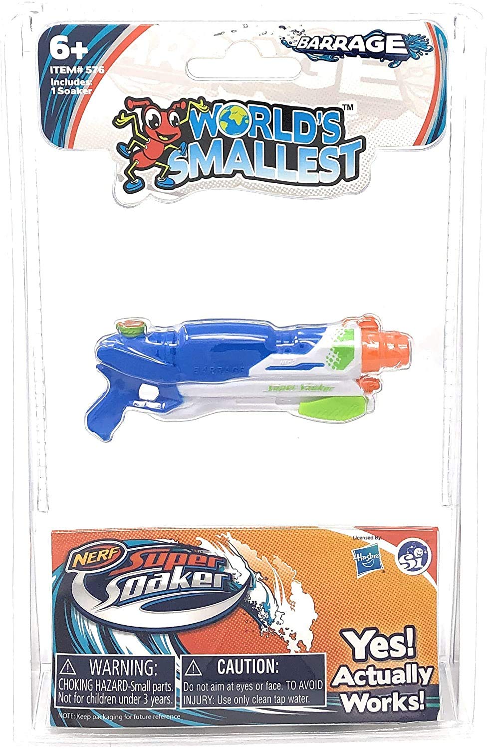 Super Impulse World's Smallest Super Soaker Set of 3 - SS50, Barrage & Scatter Blast - Plastic, Compact Water Guns