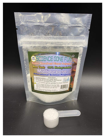 Science Gone Fun 35 Grams Sodium Polyacrylate Superabsorbent Diaper Polymer
