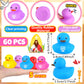 Deekin 60 Pcs Jesus Loves You Rubber Ducks Bulk Multicolor Easter Rubber Ducks Baby Bath Toys For Baby Shower Pool Birthday Gifts Party Favors Church Religious Reward (2.2 Inch)