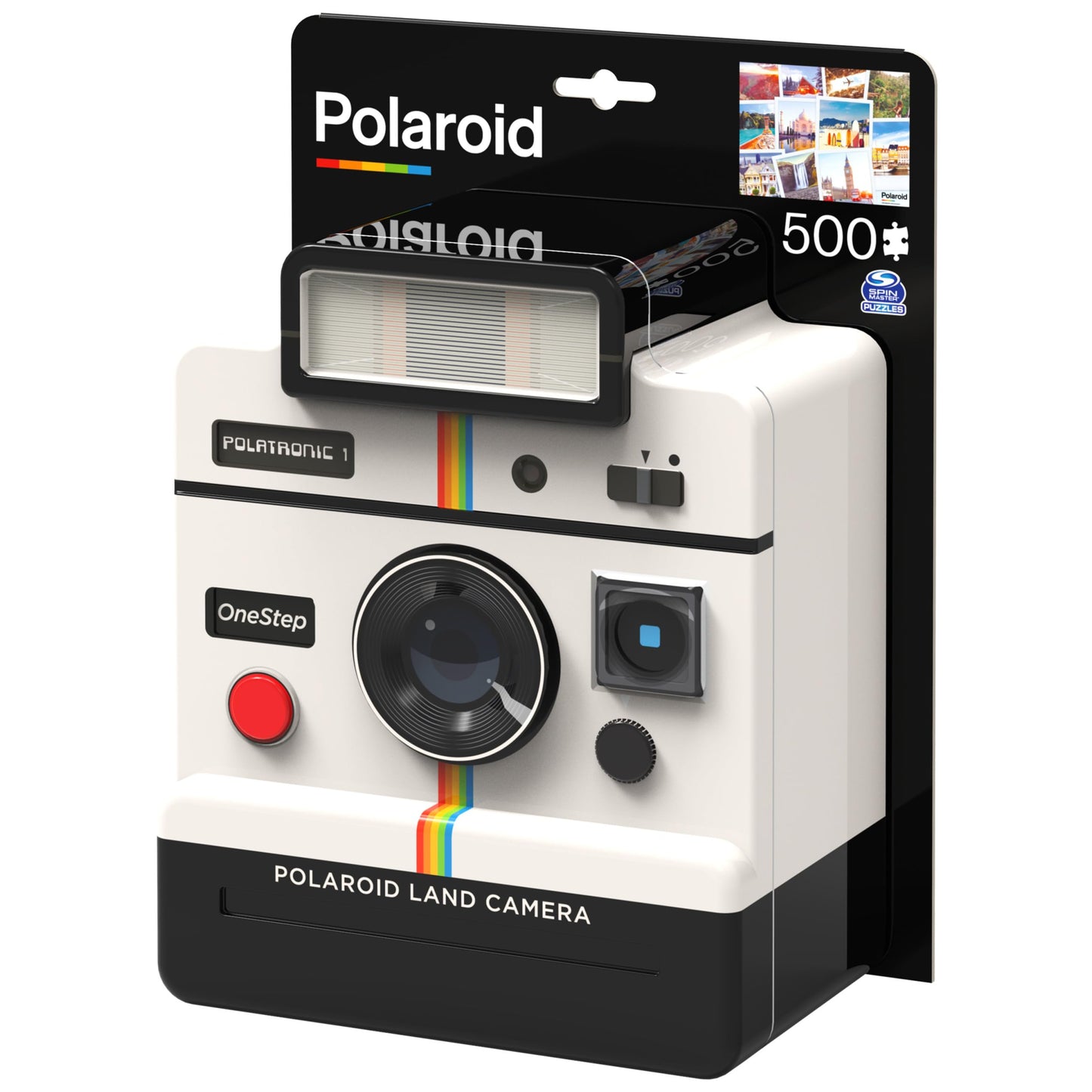 Polaroid, 500-Piece World Traveler Jigsaw Puzzle In 3D Tin Container Cool Vintage Retro 70S Film Camera, For Kids, Teens, And Ad