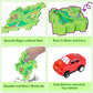 Xazastov Puzzle Track Car Play Set, Plastic Floor Puzzles For Kids With Vehicles, 2 3 4 5 6 Year Oold Boy Toys Gift, Toys For 2