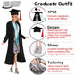 11.5-Inch Themed Doll Clothes & Accessories - Educational Role Play Gift Set for Girls with 1 Doll, 5 Outfits (Santa, Wedding, G