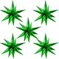 Moukiween 50 Pcs Explosion Star Foil Balloons-12 Point Star Balloons , 3D Starburst Cone Mylar Balloons For Party Supplies Christmas Birthday Wedding Baby Shower Photo Booth Green