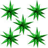 Moukiween 50 Pcs Explosion Star Foil Balloons-12 Point Star Balloons , 3D Starburst Cone Mylar Balloons For Party Supplies Christmas Birthday Wedding Baby Shower Photo Booth Green