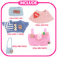 2 Sets of Clothes for Doll  5 Pcs Accessories for Doll 6.7in/17cm Outfits Knit Hat+T-Shirt+Bag  Sun Hat+Bib Pants