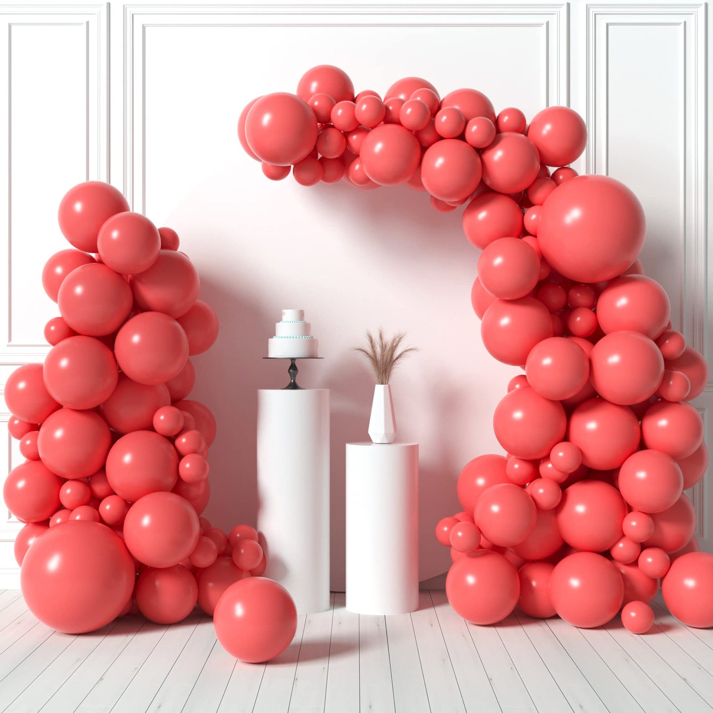 House Of Party Pink Balloon Garland 90 Pcs | 5/12/18 Inch Valentine'S Day Pastel Pink Balloons For Easter Party Decorations, Gra