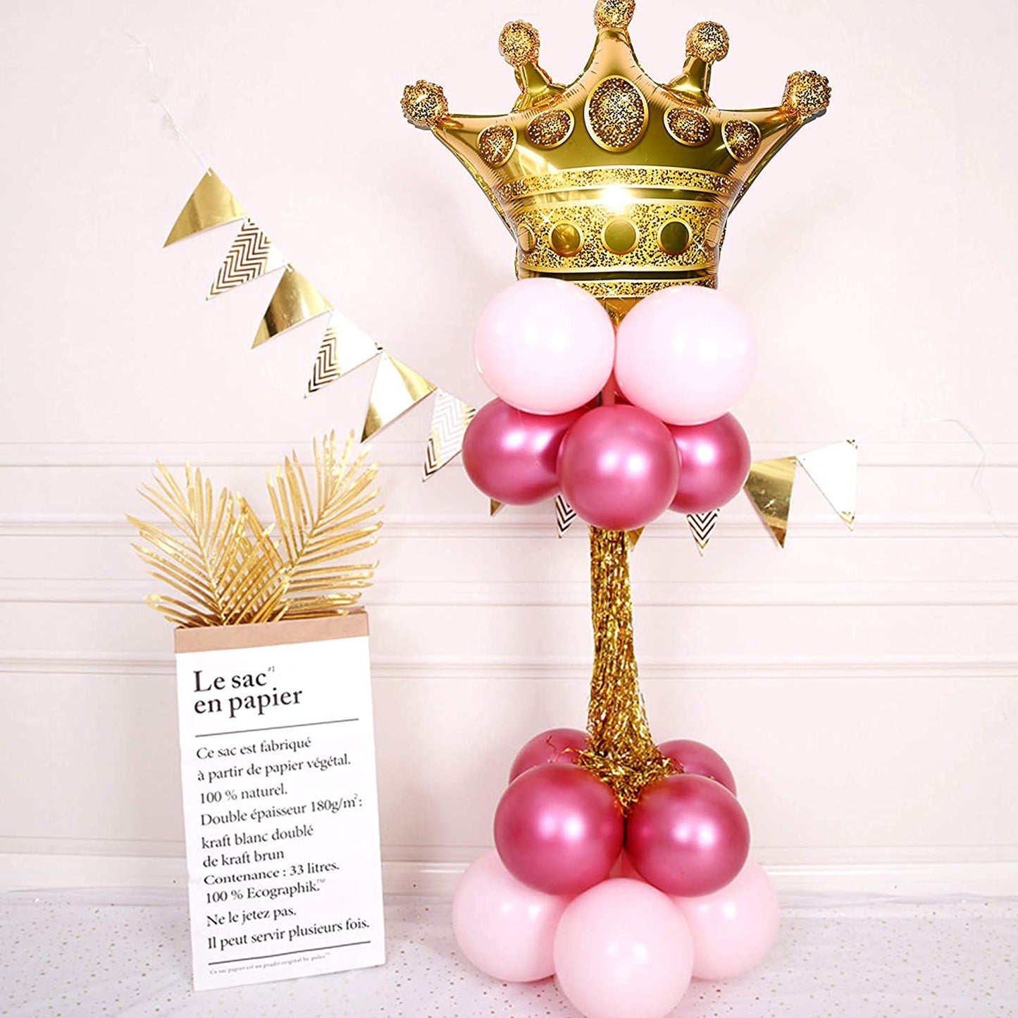 Myubwtf 6 Pieces 23 Inch Large Gold Crown Balloons, Giant Foil Cap Balloon, Aluminum Foil Helium Balloons For Birthday Wedding Party Decorations Anniversary Party Halloween Christmas (23-Inch)