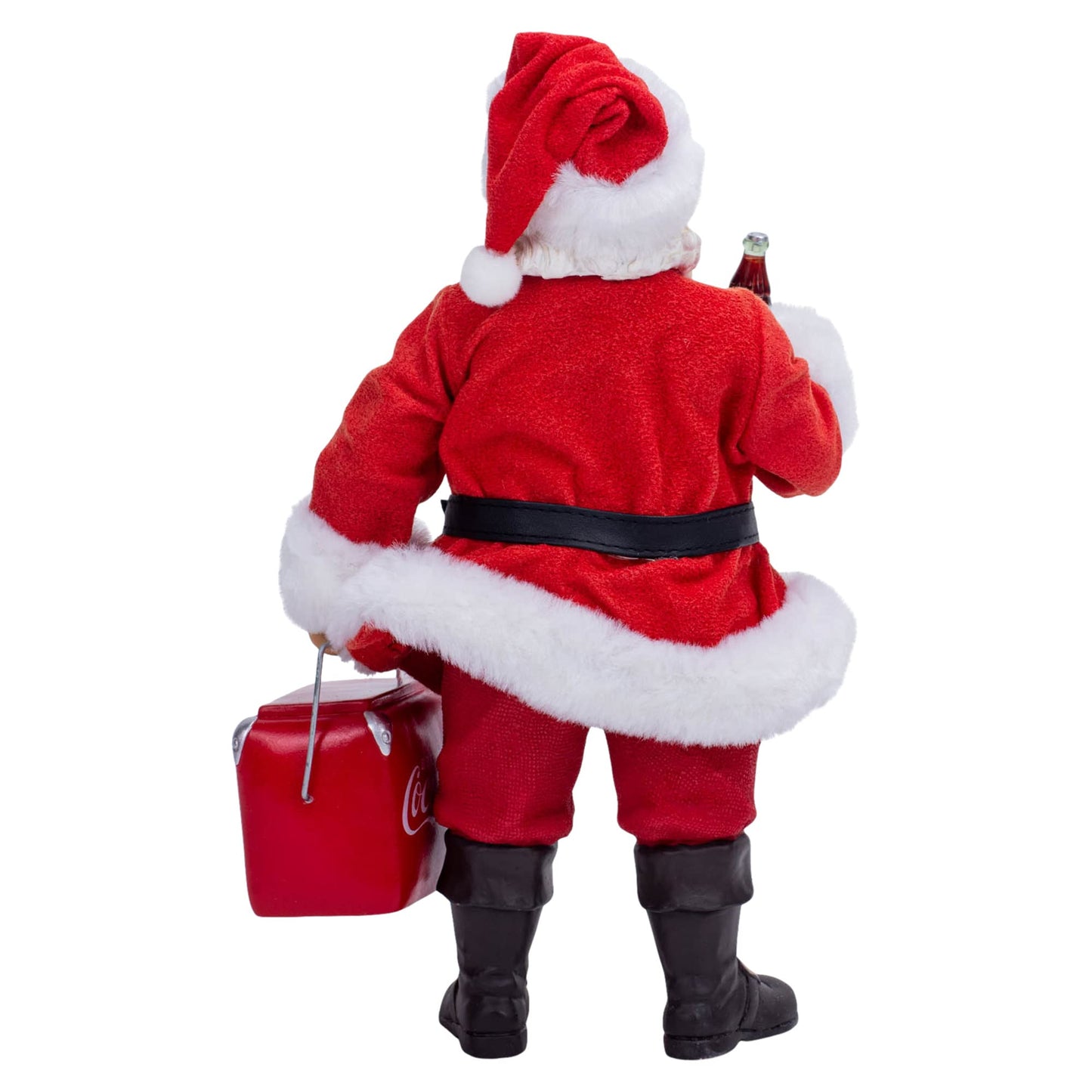 10.5-Inch Coke Santa With Cooler Table Piece