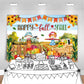 LDWLYW Fall Pumpkin Patch Backdrop Banner Large Happy Fall Backdrop Banners for Inside Outside Kids Autumn Harvest Pumpkin Patch
