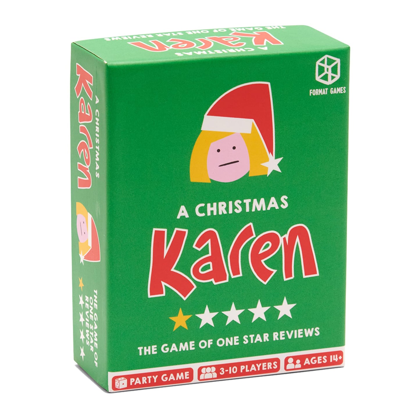 Format Games A Christmas Karen Party Game - Hilarious Bluffing Game for 3-10 Players, Ages 14+, Multicolor, Model KRNXMAS01US
