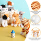 8 Pieces Plush Pets 5 Inch Stuffed Animals Bulk Assorted Cute Toys Small Plush Animals For Halloween Kid Classroom School Pet Party Favors Supplies Decoration (Cat)