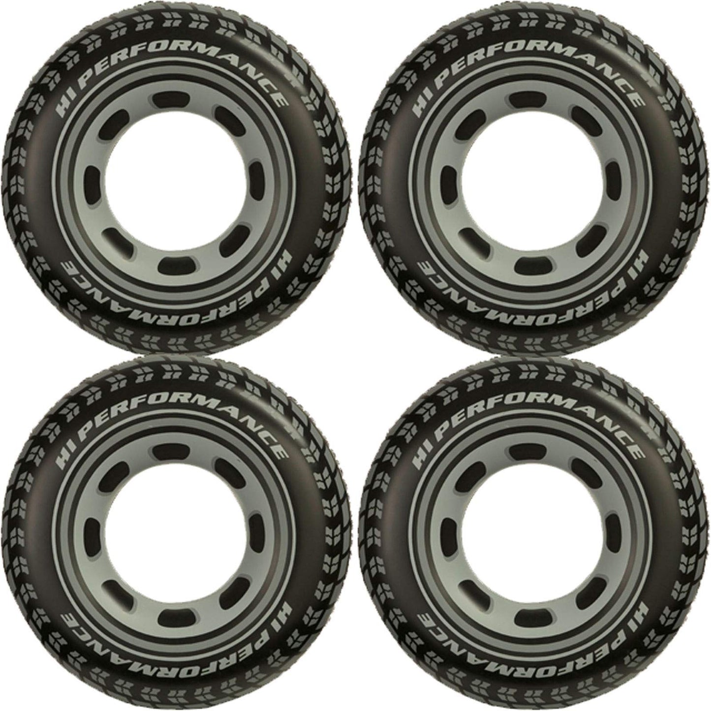 Intex Inflatable 36' Giant Tire Tubes For Swimming Pool/Lake/Ocean (4 Pack)