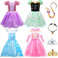Meland Princess Dress Up - Dress Up Clothes For Girls With Toys,Christmas Birthday Gift For Toddler Girls 3,4,5,6,7,8 Years