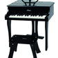 Hape Classic Grand Black Piano - 30-Key Wooden Musical Toy for Kids, 19.7x20.5x23.6 inches, Age 3+, Durable Wood and Metal Construction