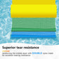 ZIPEAK Lily Pad Floating Mat - 10' x 5' Tear-Resistant XPE Foam, Yellow/Blue, with 16.4 FT Bungee Tether for Lake & Pool