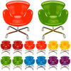 Sosation 12 Pieces 1:6 Scale Dollhouse Miniature Plastic Chair Colorful Miniature Chair Dollhouse Furniture Diy Mini Armchair Ba