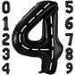 Race Car Number 4 Balloons,40 Inch Racing Car 4 Birthday Balloons Two Fast Balloon Race Track Black 4 Balloon Number For Cars Theme Birthday Party