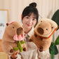 Lvqing Cute Capybar Stuffed Animals With Wearable Toast Headsetwear Capybar, Gifts For Kids (11 In Bread Capybar)
