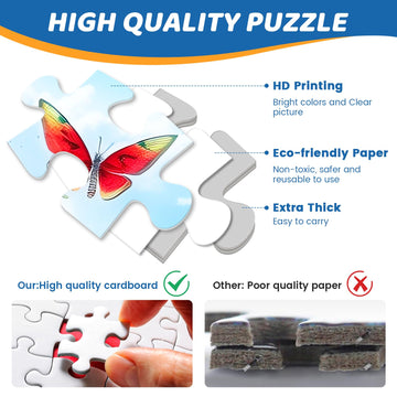 300 Pieces Puzzles For Adults | Lake House Jigsaw Puzzles | Large 300 Piece Puzzle For Children Adults Seniors | Sturdy,Safe | E
