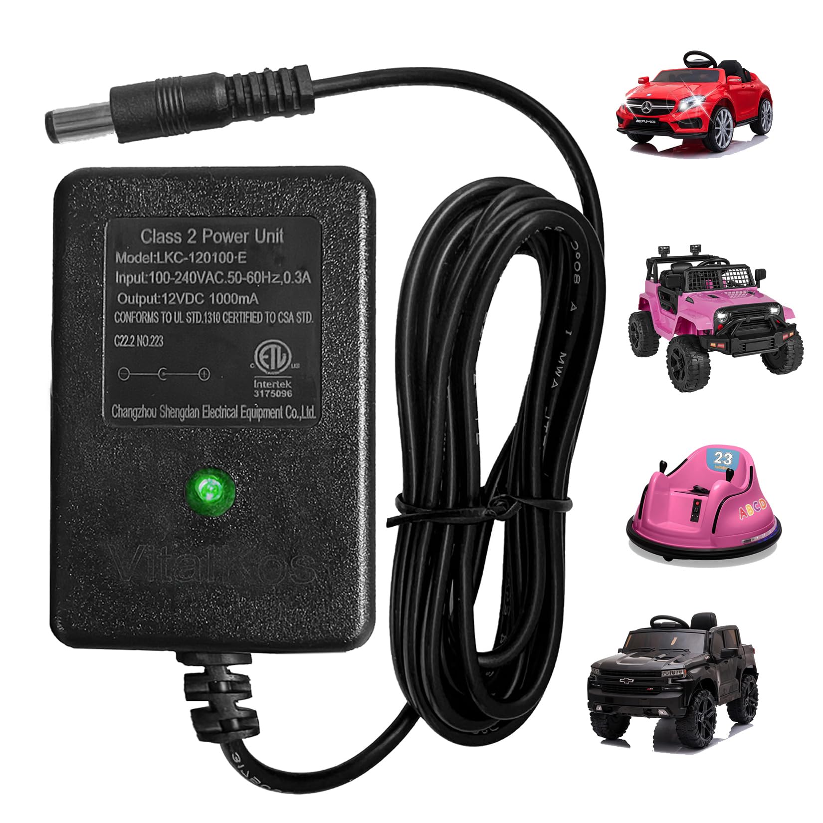 12V Battery Charger for Kids Ride on Toys,Best Choice Products Wrangler SUV Kid Trax Dynacraft Toy Car Universal Battery Power S