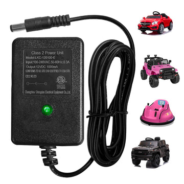 12V Battery Charger for Kids Ride on Toys,Best Choice Products Wrangler SUV Kid Trax Dynacraft Toy Car Universal Battery Power S