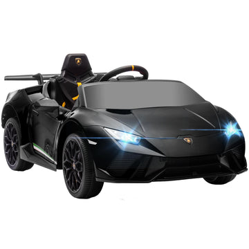 Qaba Lamborghini Huracan Licensed 12V Electric Car for Kids, Battery Powered Ride on Car with Parent Remote Control, Spring Susp