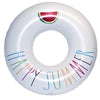 Rae Dunn x CocoNut Float Colorful Happy Summer Theme Ring Float - mature-themed Size Large 48 Inch Inflatable Raft & Durable Water Inner Tube - Stable Ride-On for Summer Parties & Swim Events
